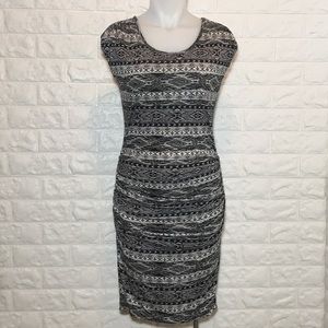 Kut From The Kloth Black White Tribal Tight Dress